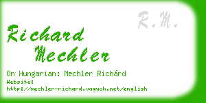 richard mechler business card